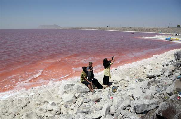 Drought affects the Lake Urmia in Iran