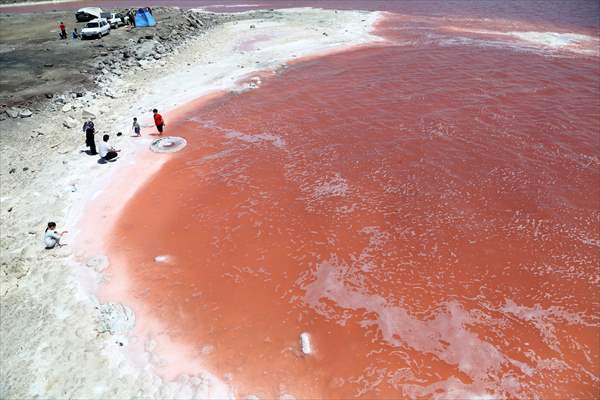 Drought affects the Lake Urmia in Iran