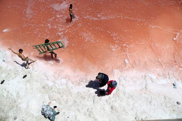 Drought affects the Lake Urmia in Iran