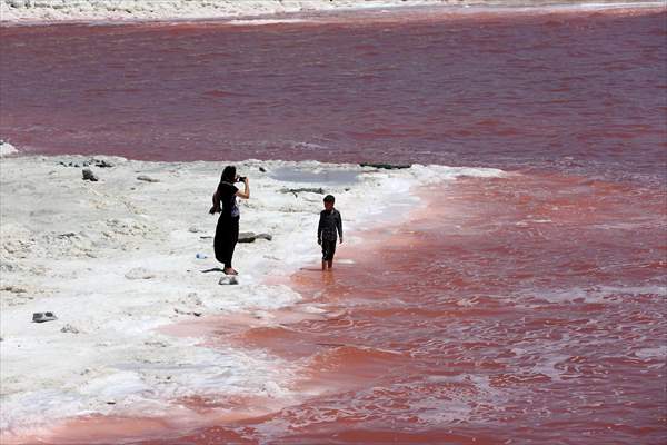 Drought affects the Lake Urmia in Iran