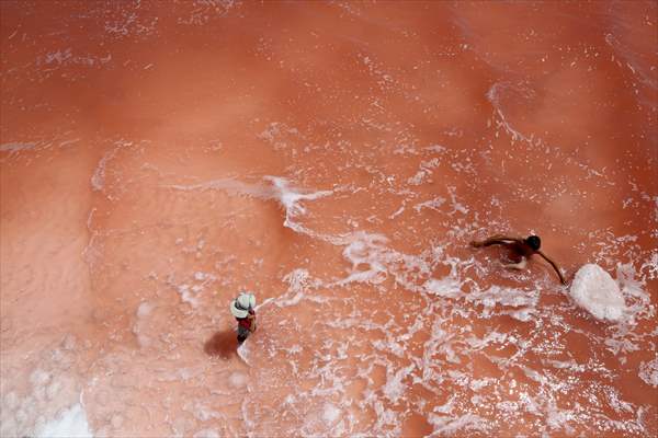 Drought affects the Lake Urmia in Iran