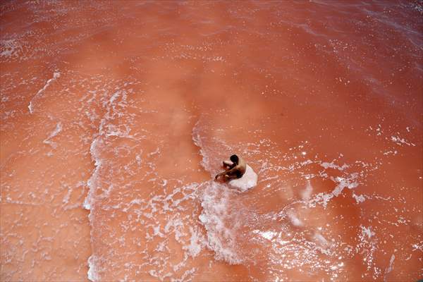 Drought affects the Lake Urmia in Iran