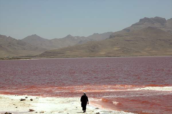 Drought affects the Lake Urmia in Iran