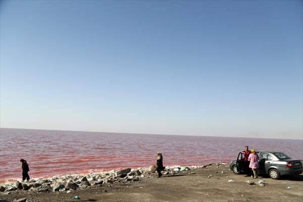 Drought affects the Lake Urmia in Iran