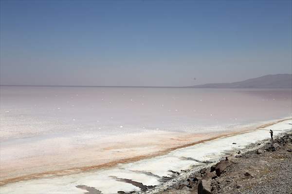 Drought affects the Lake Urmia in Iran