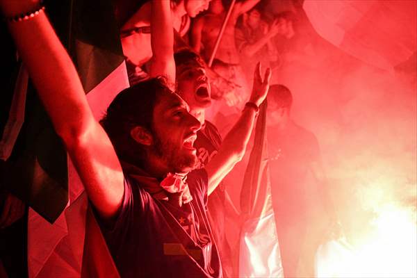 Italians celebrate the EURO 2020 trophy