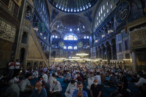 Ayasofya-i Kebir Cami-i Şerifi'nde ikinci kez Kurban Bayramı namazı eda edildi
