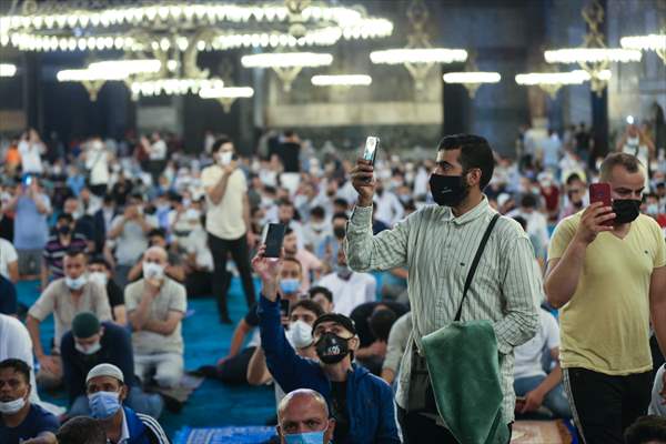 Ayasofya-i Kebir Cami-i Şerifi'nde ikinci kez Kurban Bayramı namazı eda edildi