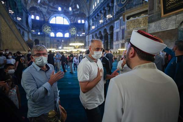 Ayasofya-i Kebir Cami-i Şerifi'nde ikinci kez Kurban Bayramı namazı eda edildi