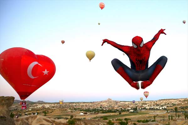 "Spider-Man" Burak Soylu in Cappadocia
