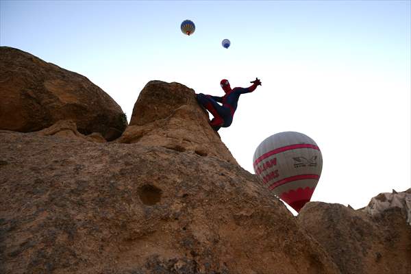 "Spider-Man" Burak Soylu in Cappadocia