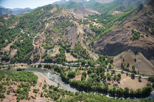 Ovacık'ın doğal güzellikleri havadan görüntülendi