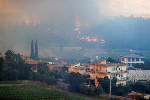 Forest fire in Turkey's Antalya