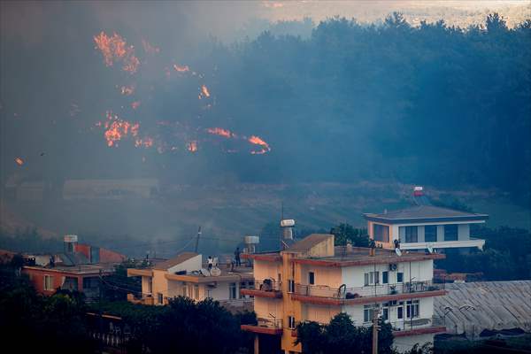 Forest fire in Turkey's Antalya