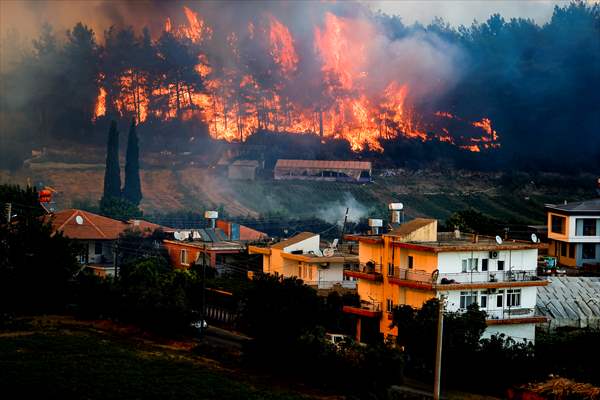Forest fire in Turkey's Antalya