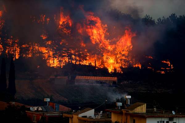 Forest fire in Turkey's Antalya