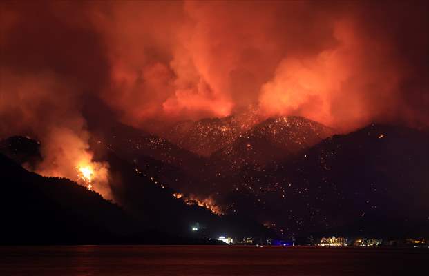 Forest fire in Turkey's Mugla