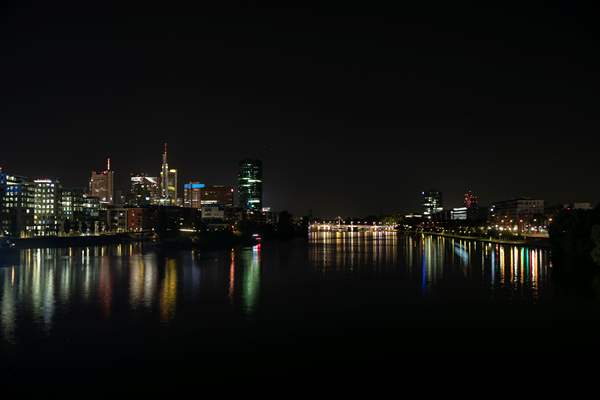 Night view of Germany's Frankfurt