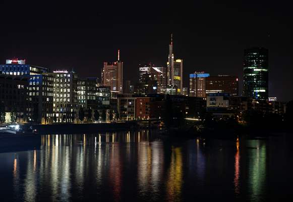 Night view of Germany's Frankfurt