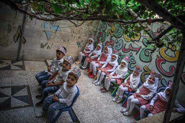 Kindergarten run by a mother who lost her children and husband in Syria