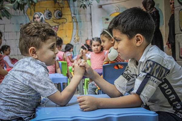 Kindergarten run by a mother who lost her children and husband in Syria