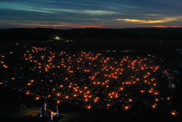 Sky lantern lights festival