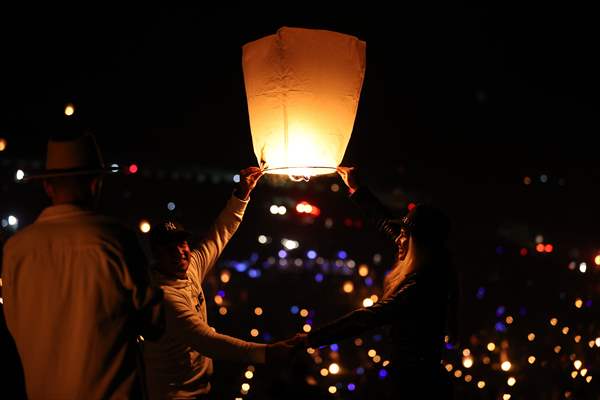 Sky lantern lights festival