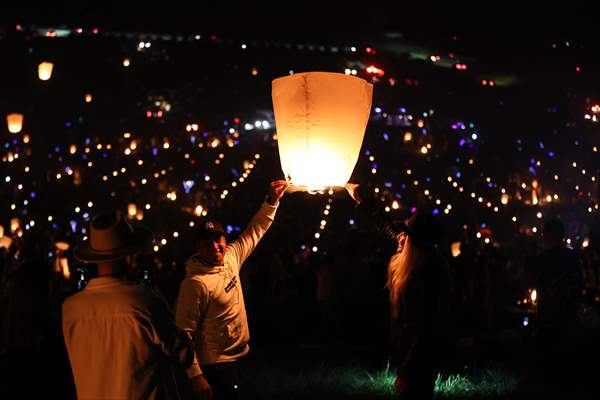 Sky lantern lights festival