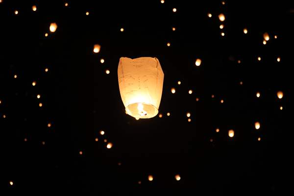 Sky lantern lights festival