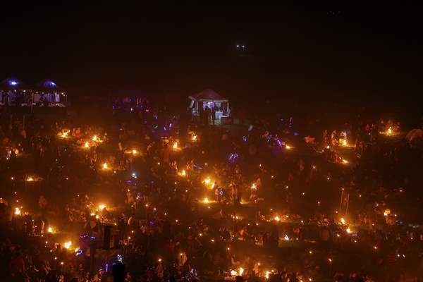 Sky lantern lights festival