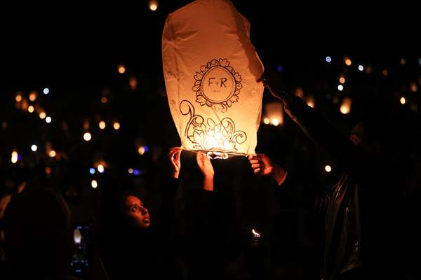 Sky lantern lights festival