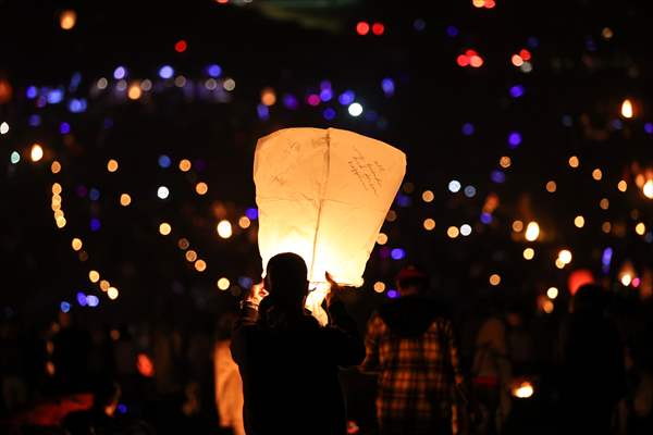 Sky lantern lights festival