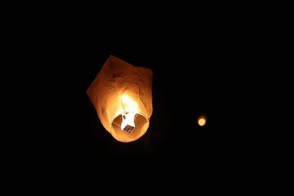 Sky lantern lights festival