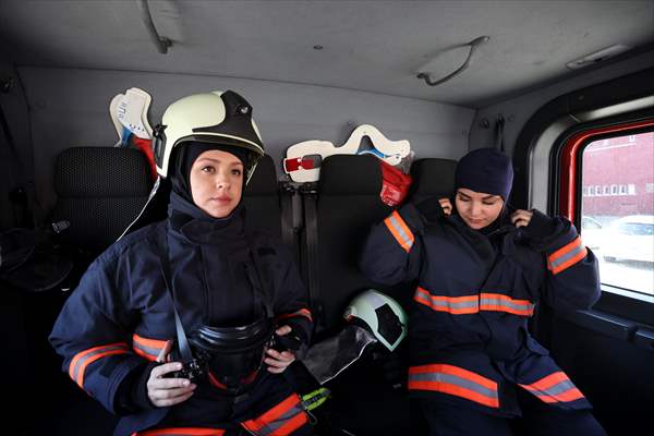 Female firefighters of Ankara Fire Department