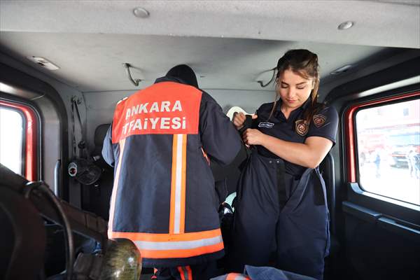 Female firefighters of Ankara Fire Department