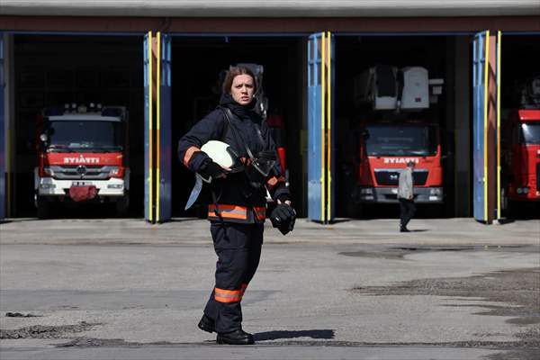 Female firefighters of Ankara Fire Department