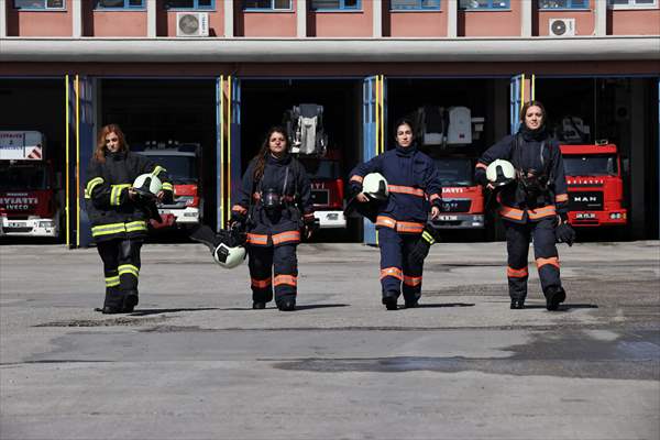 Female firefighters of Ankara Fire Department