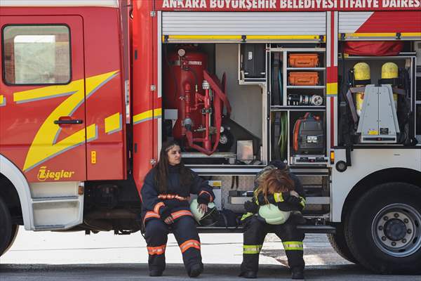 Female firefighters of Ankara Fire Department