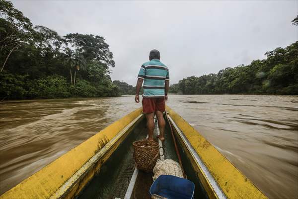 Colombia: Embera Dobida indigenous daily life at the jungle in Choco department