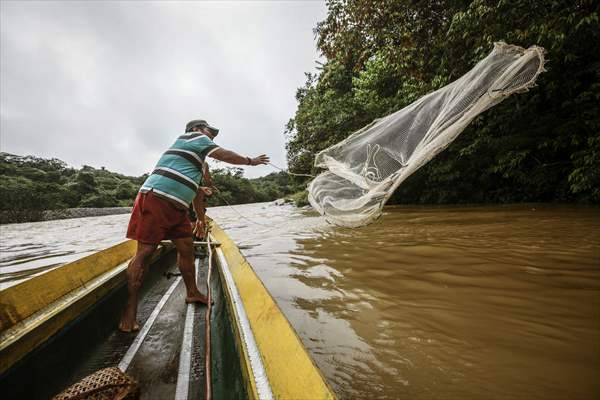 Colombia: Embera Dobida indigenous daily life at the jungle in Choco department
