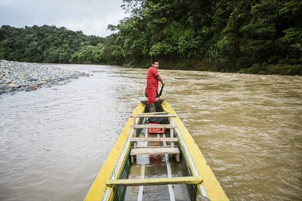 Colombia: Embera Dobida indigenous daily life at the jungle in Choco department