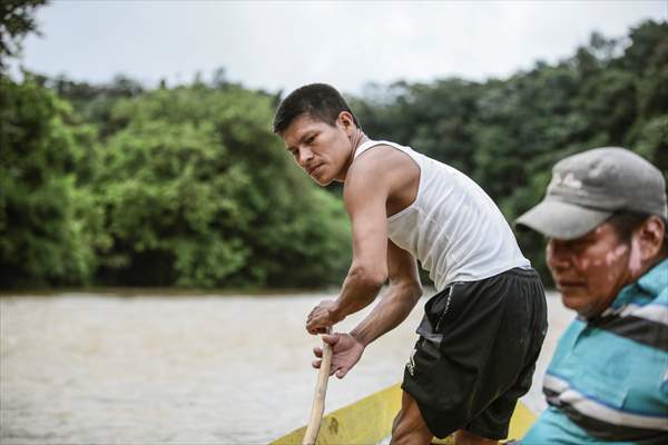 Colombia: Embera Dobida indigenous daily life at the jungle in Choco department