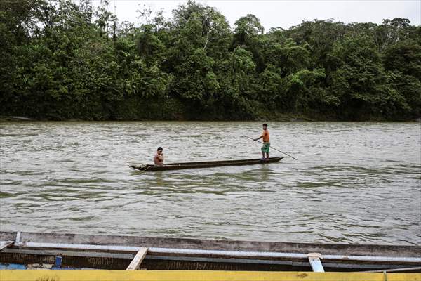 Colombia: Embera Dobida indigenous daily life at the jungle in Choco department