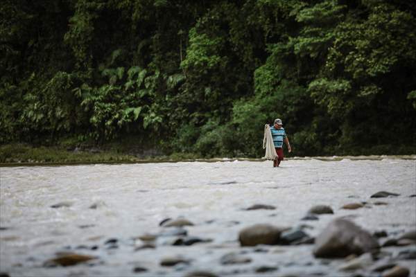 Colombia: Embera Dobida indigenous daily life at the jungle in Choco department