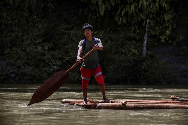 Colombia: Embera Dobida indigenous daily life at the jungle in Choco department