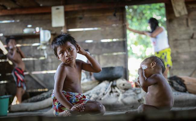 Colombia: Embera Dobida indigenous daily life at the jungle in Choco department