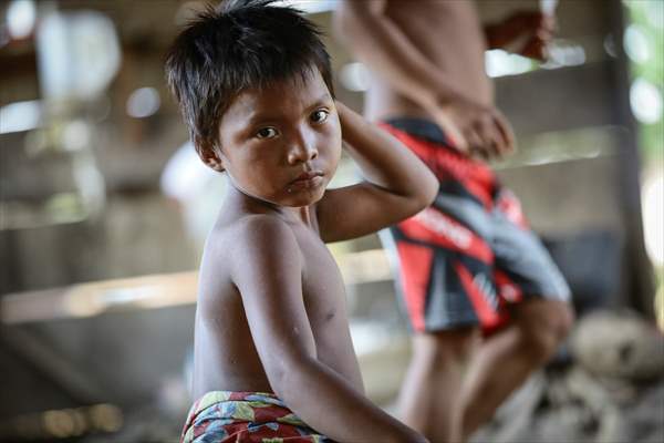 Colombia: Embera Dobida indigenous daily life at the jungle in Choco department