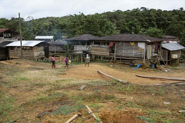 Colombia: Embera Dobida indigenous daily life at the jungle in Choco department