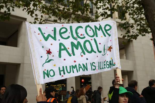 Little Amal, symbol of child refugees, reaches London