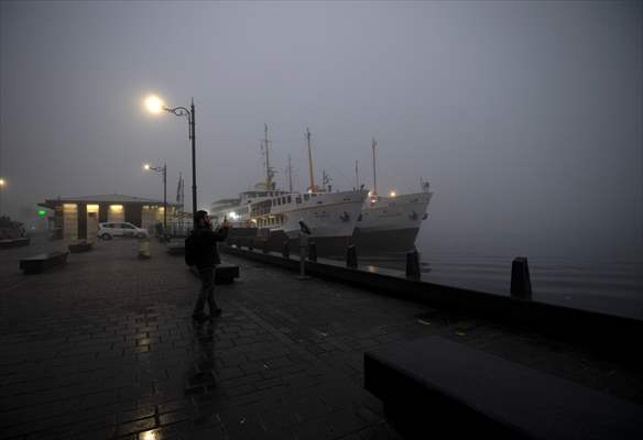 Heavy fog in Istanbul